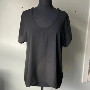 Lush | Short Sleeve Scoop Neck  Top